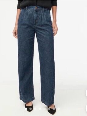 J. Crew Dark Denim Wide-Leg Jeans
